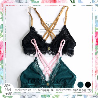 MEI STORE - TIFFANY BRALETTE Áo bra ren lưới cài trước không lộ ti