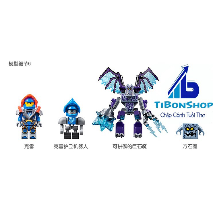 Đồ chơi lắp ráp lego nexo knights máy bay của clay Bela 10596.