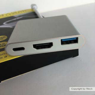 Cáp chuyển USB type C to HDMI 4K + USB 3.0 + USB C
