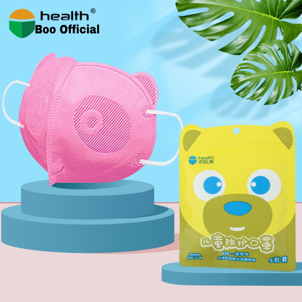 Khẩu trang gấu 3 lớp kháng khuẩn - Lọc sạch bụi mịn PM 2.5 - Cho bé từ 2-8 tuổi | BigBuy360 - bigbuy360.vn