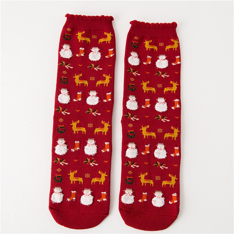 Tất Noel mùa giáng sinh họa tiết đơn giản -Hàng cao cấp