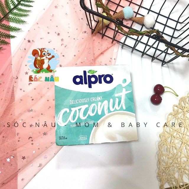 Váng Sữa Alpro Cho Bé Dị Ứng Đạm Sữa Bò, Váng Sữa Làm Từ Đậu Nành Không Chứa Sữa. Date T7,9,10-2022