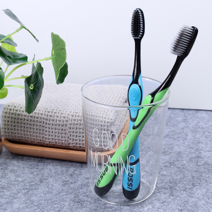 Bàn chải đánh răng than tre Bàn chải bossi sợi nano làm sạch răng miệng