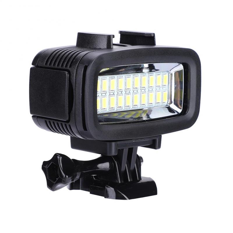 Đèn led 20 bóng đi lặn chuyên dụng chống thấm nước và giá gắn đèn cho gopro 40m kèm phụ kiện
