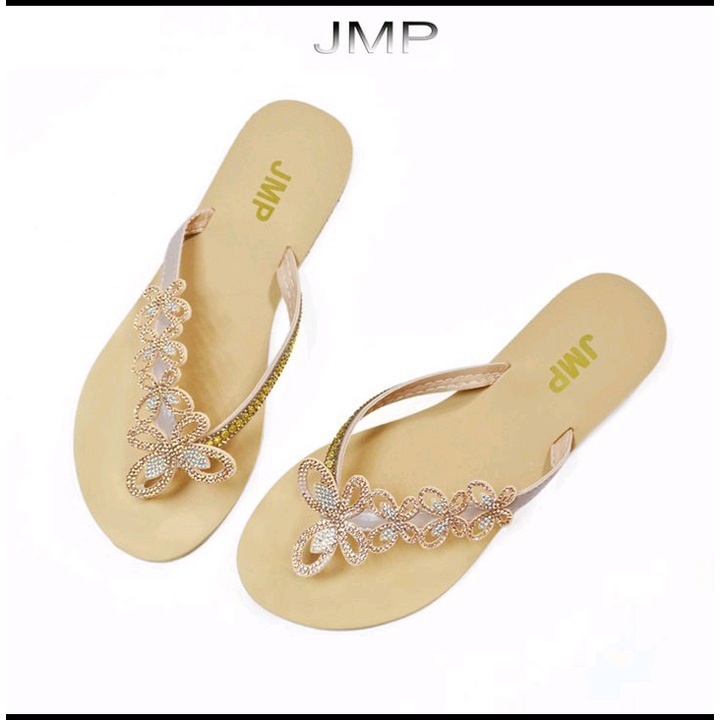 Dép Nữ Kẹp Đính Đá - Sang Trọng Cao 1cm Thích Hợp Cho Hoạt Động Thường Ngày