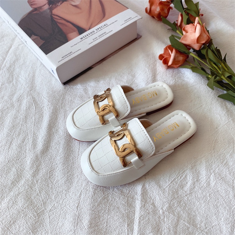 Giày sục bé gái - Dép sục Móc Xích chất da mềm chính hãng MG Baby đế êm mềm phong cách Hàn Quốc mới nhất V599