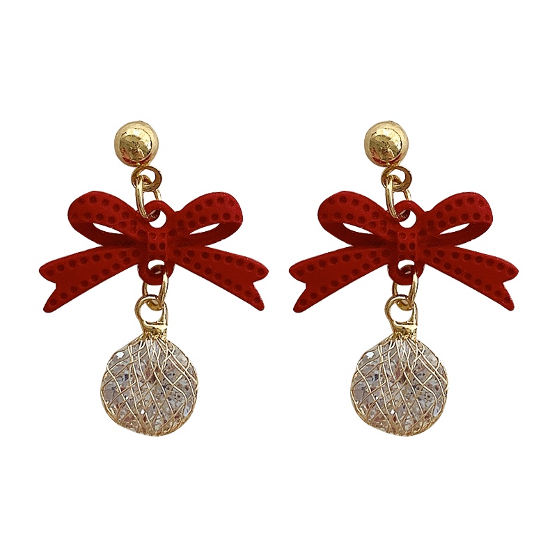 Bông tai mạ bạc 925 hình nơ thời trang thu đông cho nữ