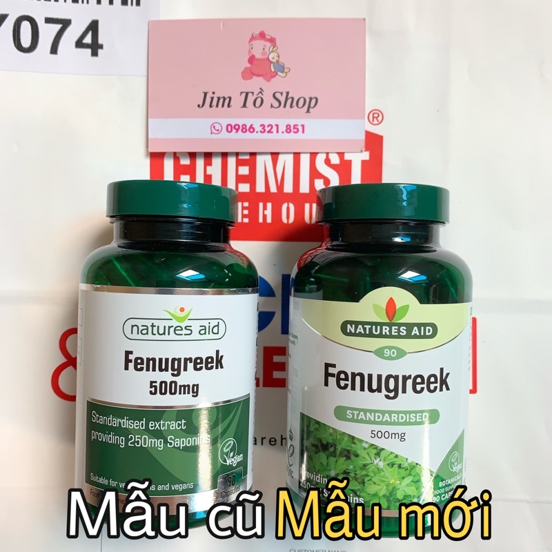 (100% Nhiều sữa) Lợi sữa Cỏ Cari Fenugreek 500mg kích thích khả năng tiết sữa mẹ