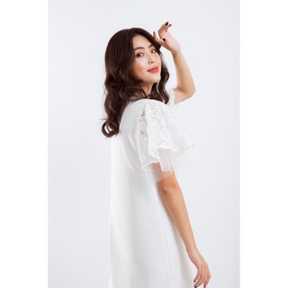 Đầm suông tay ren hoa EDINI