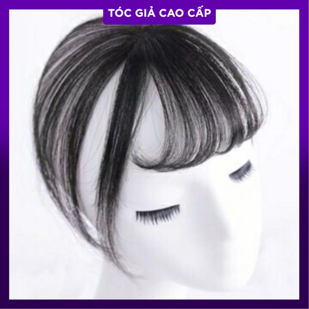 Tóc mái thưa cột bằng tóc thật kèm hình thật và video