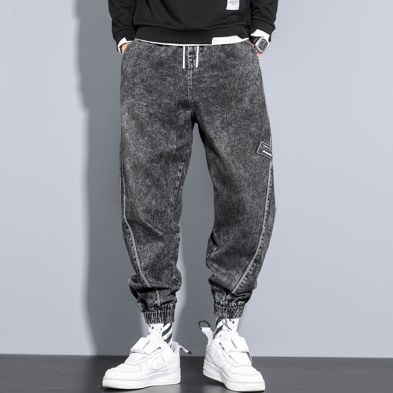 Quần jogger Jean Dày Dặn Lưng Thun Có Size Lớn Cho Nam