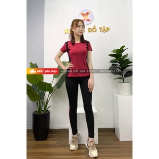 Hàng thiết kế độc lạ - Cam kết ảnh thật 100% - SET TẬP Yoga, Gym, Aerobic - set tập gym cộc tay thân dài phối màu