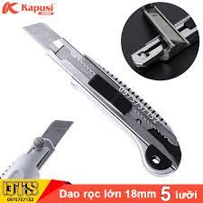 Dao Rọc Giấy Kapusi Nhật Bản Chính Hãng Cao Cấp Vỏ Nhôm - [Tặng kèm 5 lưỡi]