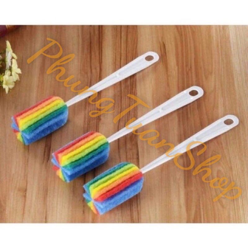 Combo 2 Dụng Cụ Cọ Rửa Ly Cốc 7 Màu