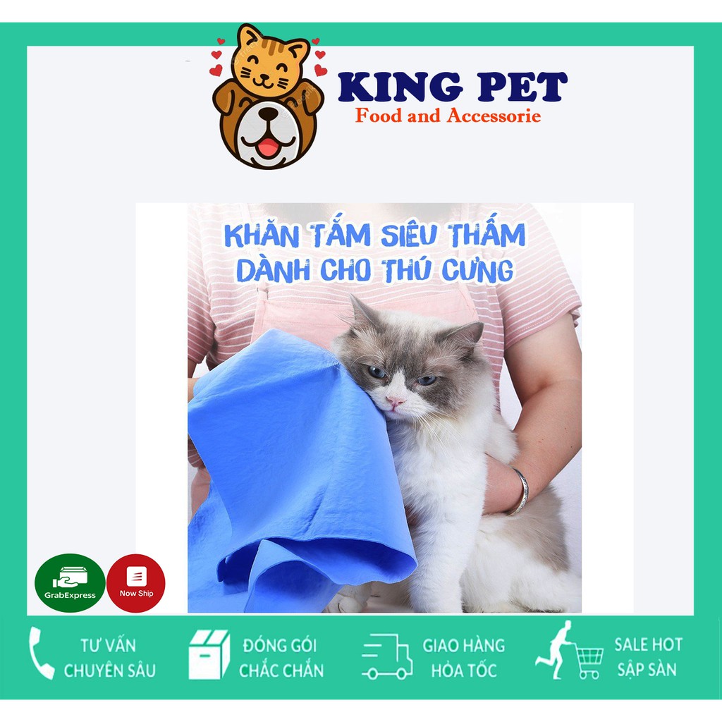 Khăn Tắm Chó Mèo Siêu Thấm Hút