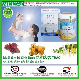 Muối tắm bé Sinh dược Độc Mộc + Muối tắm bé thảo dược + mẹ và bé sơ sinh + Trị rôm sảy, mề đay - NPP CTY CP Vườn Đặc Sản