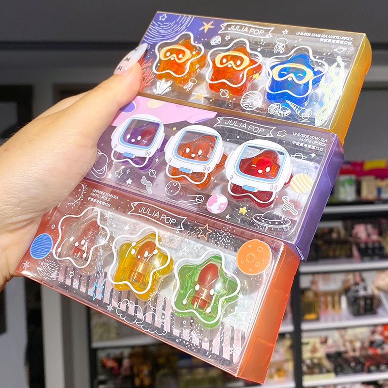 Bộ son môi Mini lâu trôi chống thấm nước thiết kế hình viên con nhộng