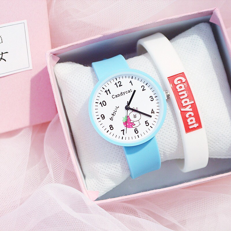 ĐỒNG HỒ NỮ DÂY CAO SU HAZO CANDYCAT D400 THỎ DỄ THƯƠNG | BigBuy360 - bigbuy360.vn
