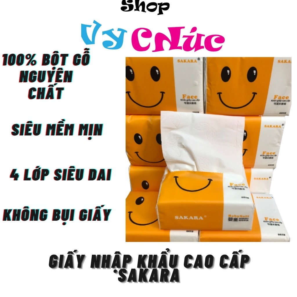 Giấy Gấu SAKARA💖FREE SHIP💖Siêu Dai, Siêu Mềm, Không Bụi Giấy, Hàng Nhập Khẩu Cao Cấp, 1g