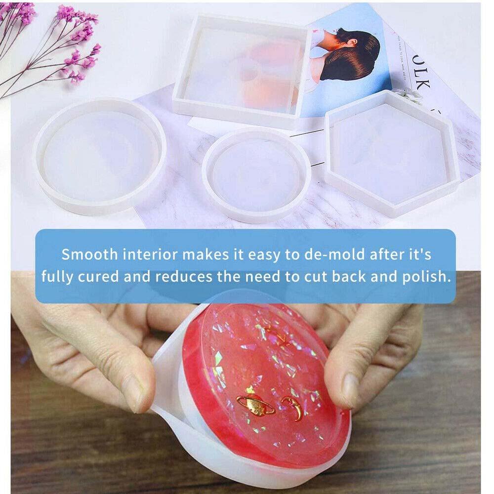 Khuôn Làm Bánh Xe HARRIETT Coaster Thủ Công|Khuôn Silicone Làm Trang Sức Hình Tròn / Vuông DIY