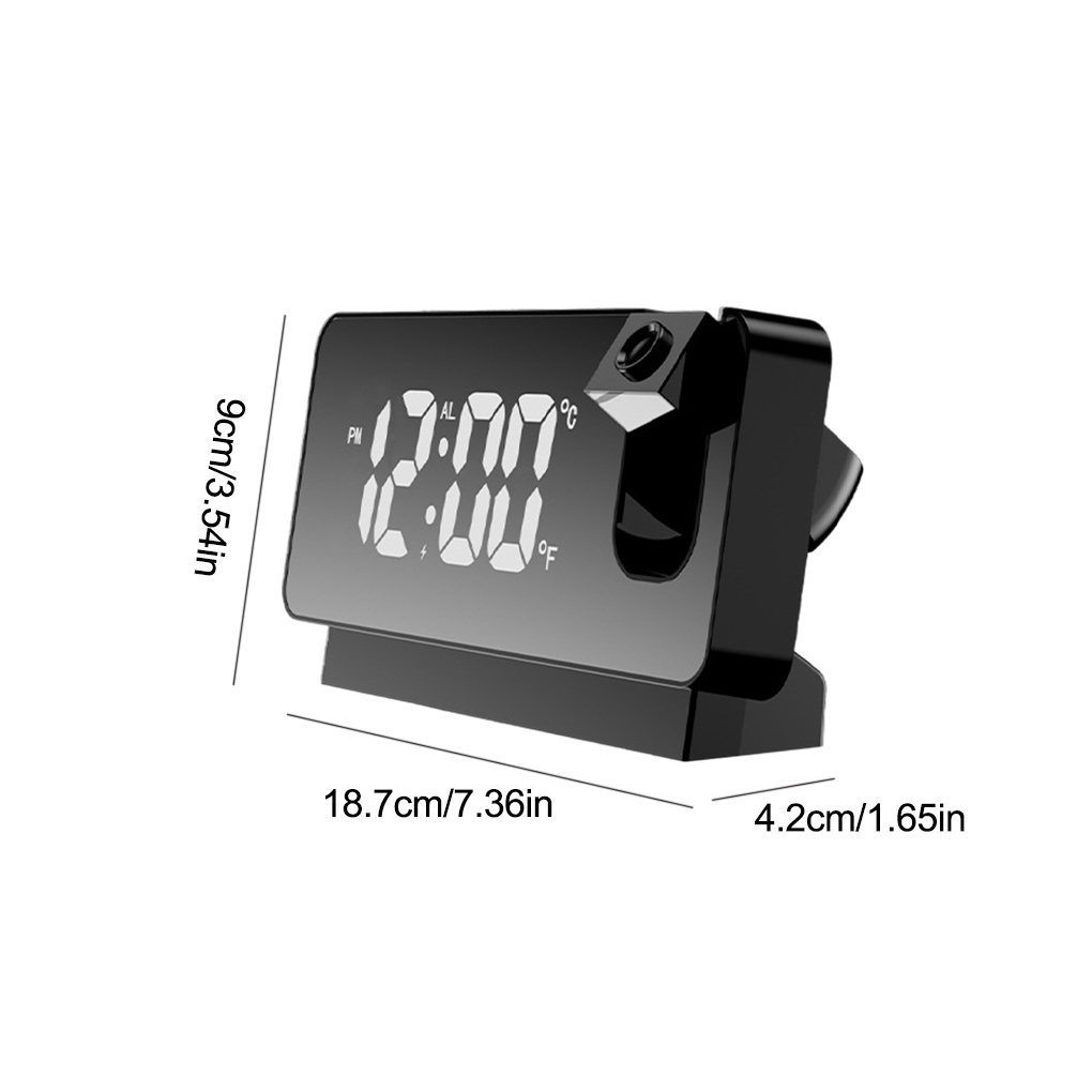 Plastic *Projection *Alarm *Clock Portable Removable Electronic *Thermometer [LED Screen] [USB Powered] burang