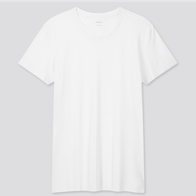 Áo Uniqlo nam Airism áo thun vải vi lưới cổ tròn ngắn tay