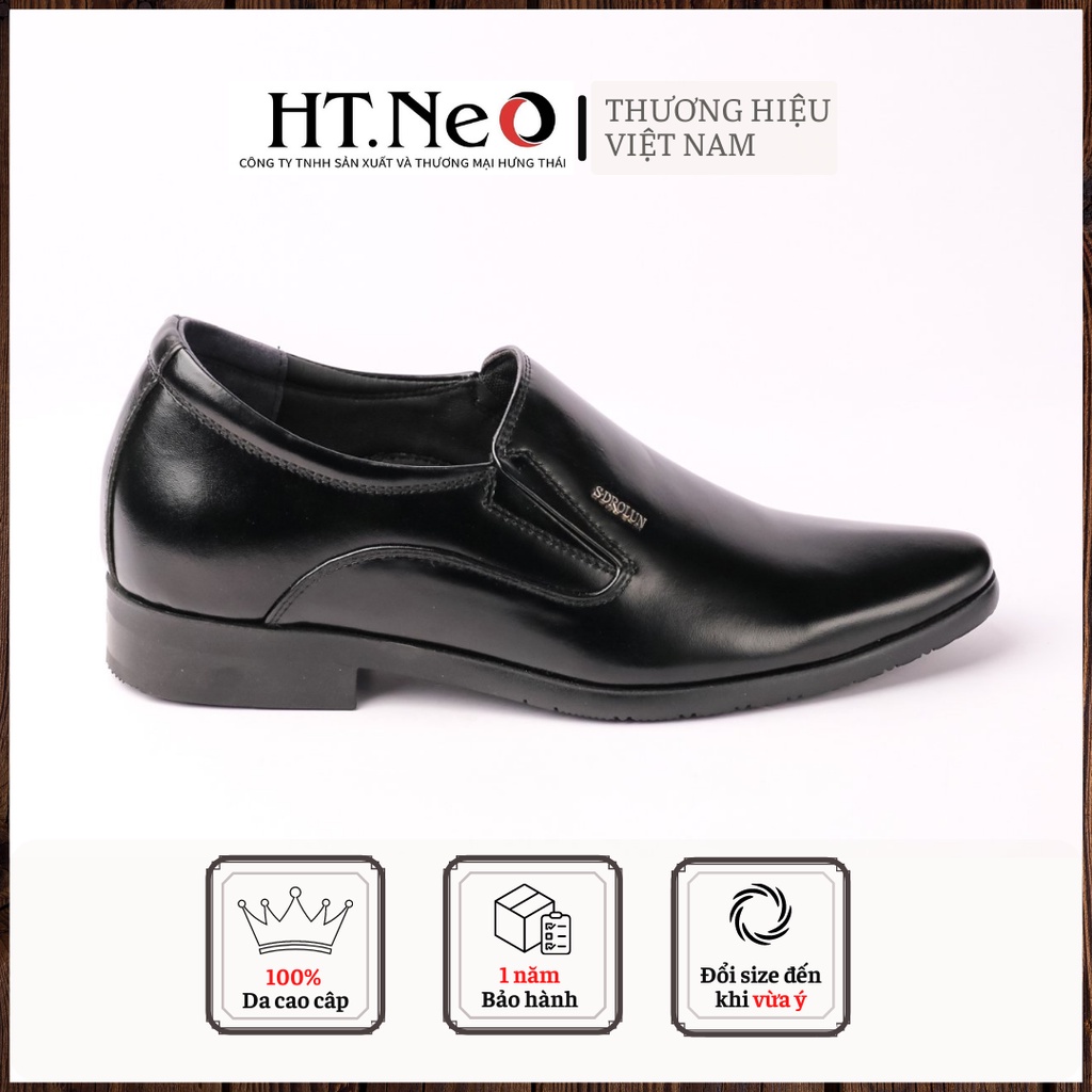 Giày da nam - Giày độn đế nam cao cấp HT.NEO kiểu dáng sang trọng ,lịch thiệp,đế độn tăng chiều cao 7 phân DD23