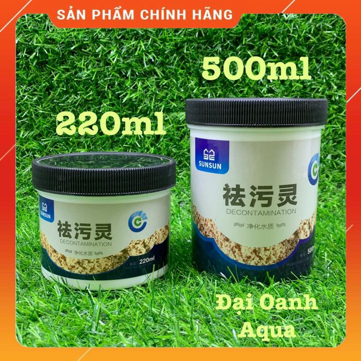 Vật Liệu Lọc SunSun Purigen (500ml và 220ml) Làm Trong Nước Bể Cá- Có Sẵn Túi Đựng
