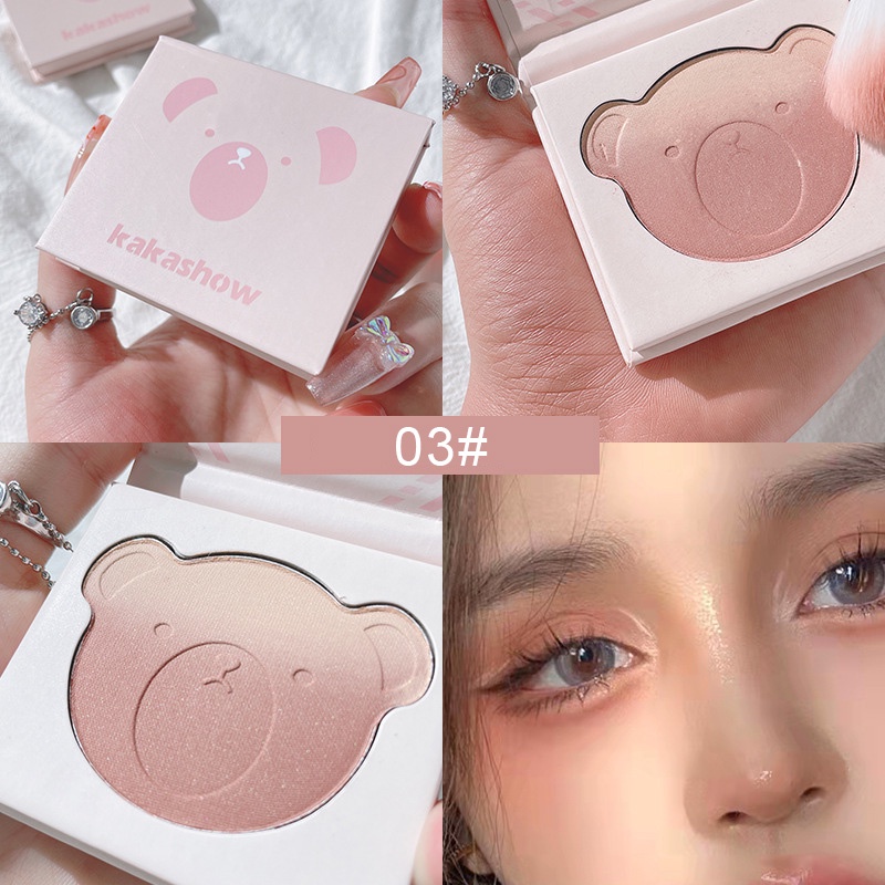 Phấn Má Hồng KAKASHOW Pink Bear Series Gradient Blush