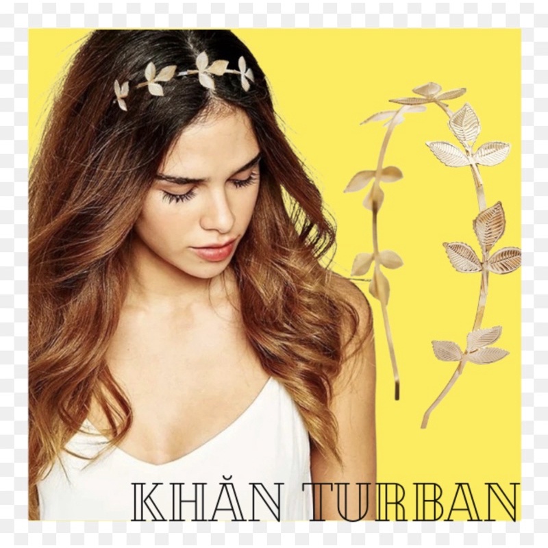 Cài tóc chiếc lá màu vàng cổ điển