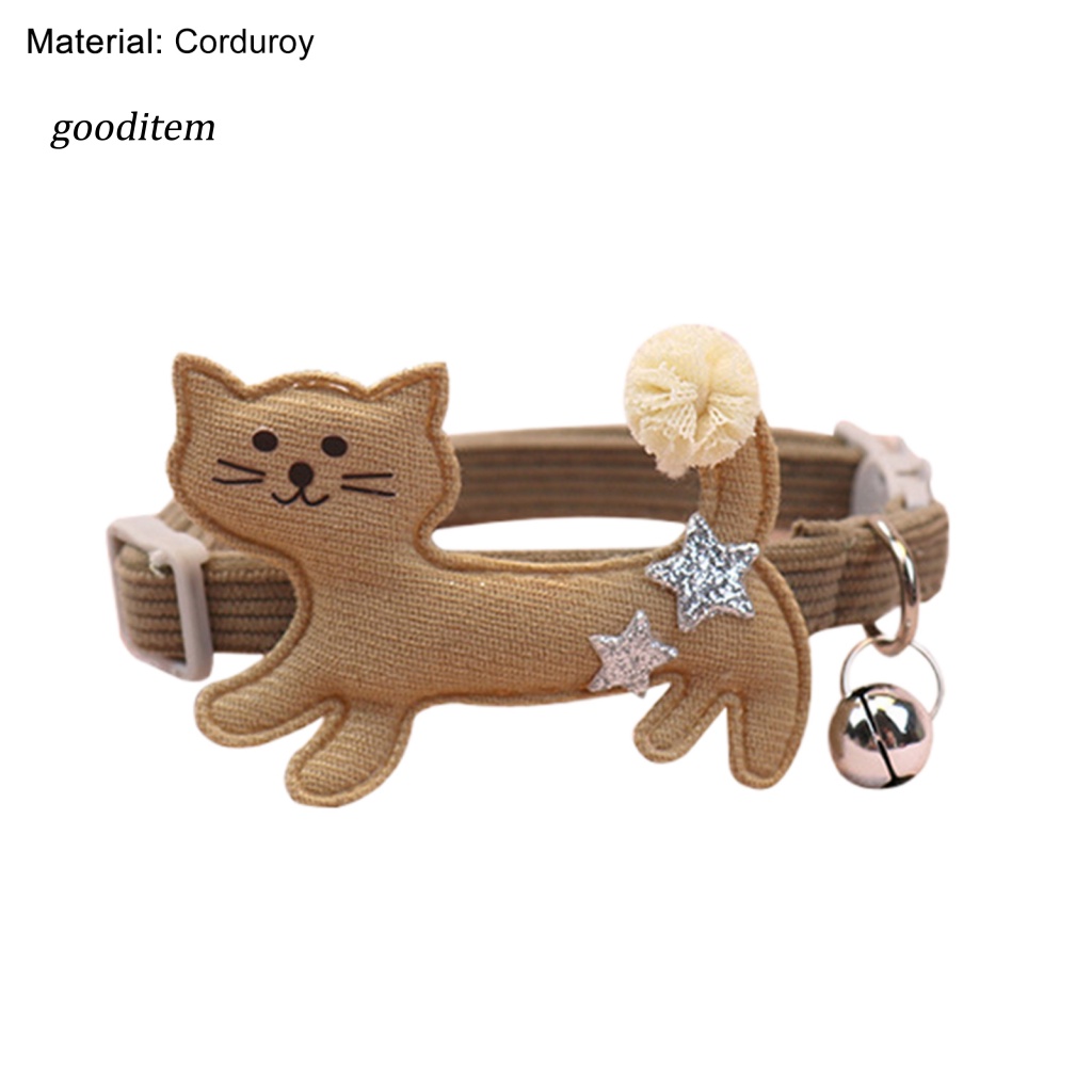 Yếm Đeo Cổ Bằng Vải Nhung Thiết Kế Chuông Họa Tiết Mèo Kitty Dành Cho Thú Cưng Làm Việc Hàng Ngày