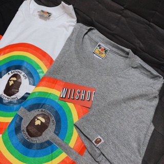 (M, L) BAPE RAINBOW - ÁO THUN UNISEX