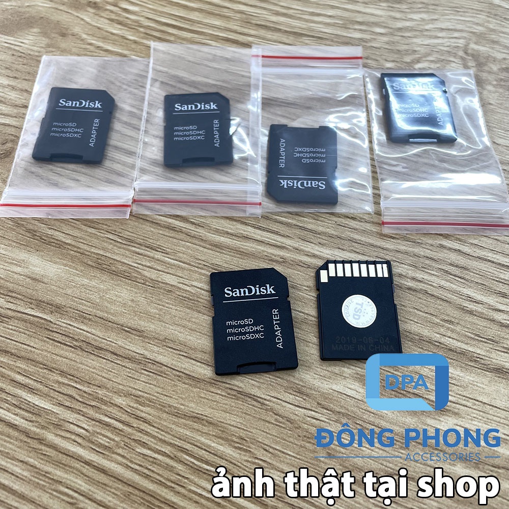 Adapter Thẻ Nhớ Sandisk Chuyển Đổi Thẻ Nhớ Micro SD Sang Thẻ Nhớ SD Chính Hãng