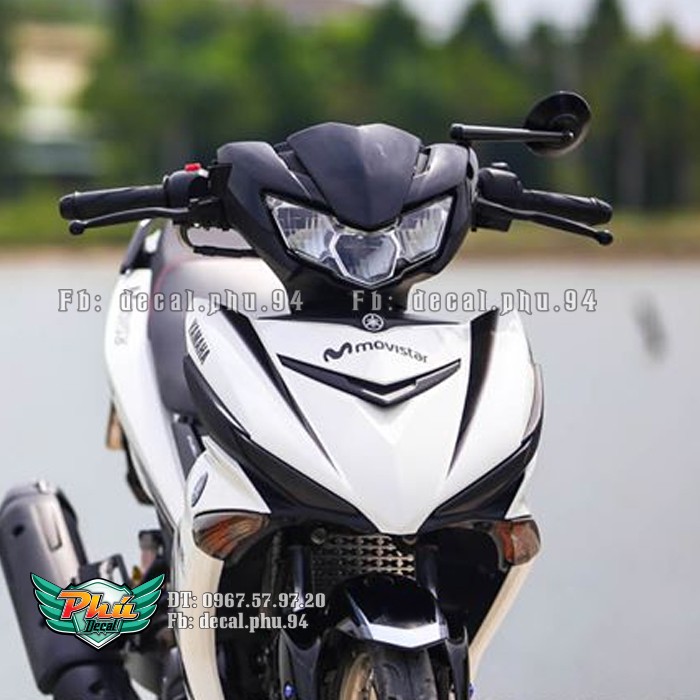 Tem rời Exciter 150 Movistar đen trắng (V)