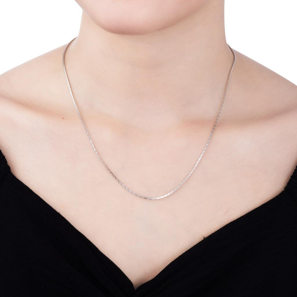 Dây chuyền bạc 925 xi bạch kim Gen Z Silver phay kim cương - sợi máy chắc bền DCZ10818501