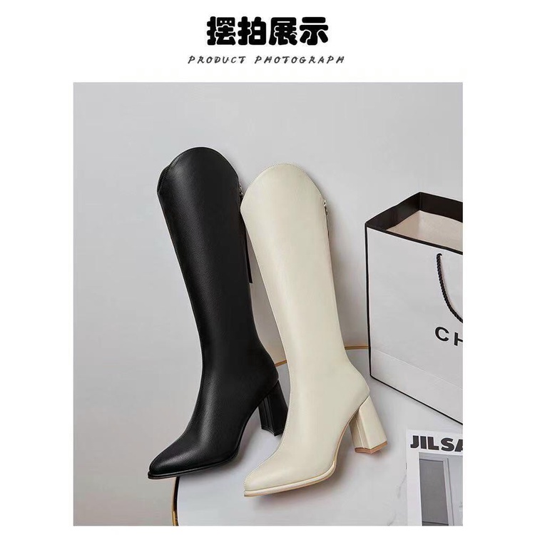 Bốt gối da lì dáng cao bồi 7p siêu hót(mã 6811)