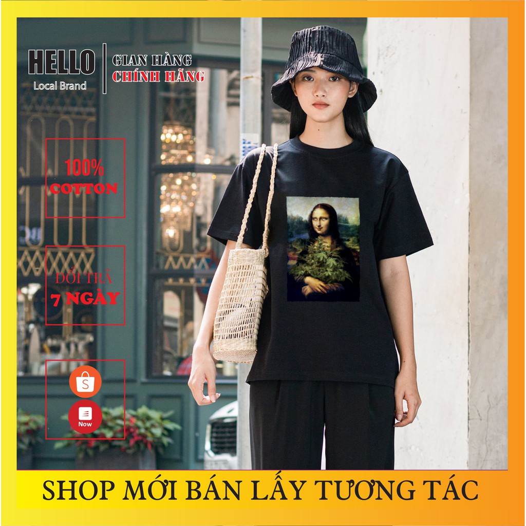 Áo thun Unisex Hello phông nam nữ tay lỡ oversize form rộng , Thun Đen Trắng thoáng mát Medusa Lú_Ap44 | BigBuy360 - bigbuy360.vn