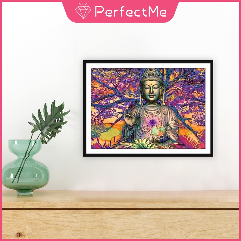 Bộ dụng cụ làm bức tượng phật 5d kích thước 40x30cm trang trí nhà cửa