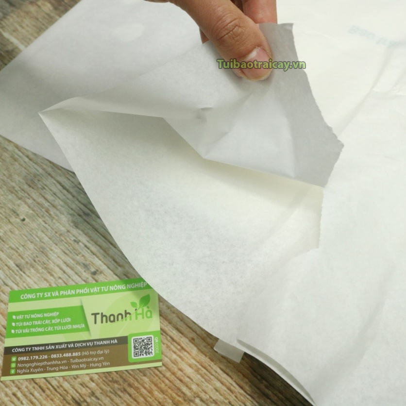 Túi trùm trái cây, bao bọc bưởi Da Xanh giấy sáp siêu bền cỡ 30x35cm - 100 cái
