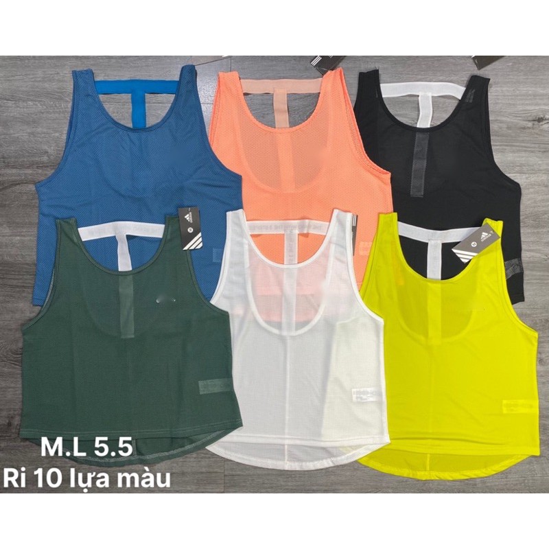 Áo tanktop tập gym, yoga nữ - Tanktop lưng U dây chữ STRIPES vải thun lưới siêu xinh