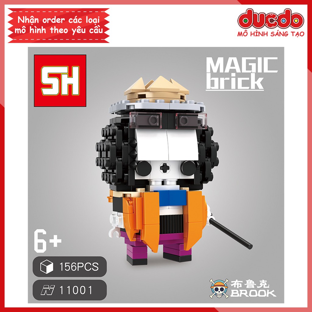 Brick Headz nhân vật One Piece Đảo hải tặc mới - Đồ chơi Lắp ghép Mini Minifigures Mô hình BrickHeadz Sanhe SH 11001