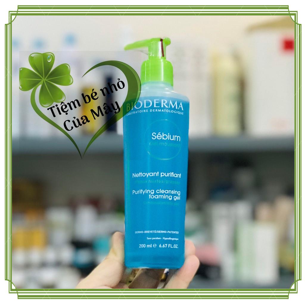 Sữa rửa mặt Bioderma gel tạo bọt cho dầu và da hỗn hợp Sebium Gel Moussant - 200ml Pháp