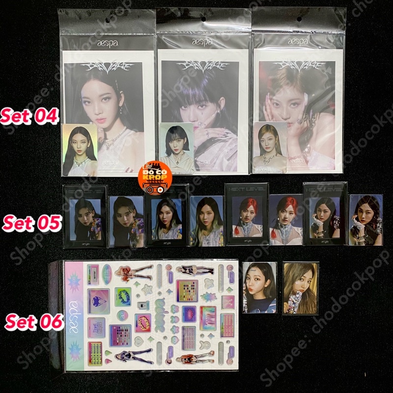 Set Ảnh aespa Black Mamba, Savage, Next Level, SSG, Forever Nguyên Set kèm Standee