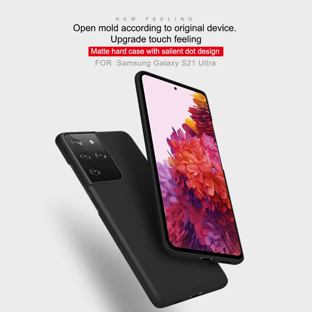 Ốp lưng Samsung Galaxy S21 Ultra chính hãng Nillkin Frosted Shield dạng sần