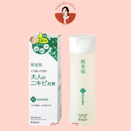 Nước hoa hồng ngừa mụn dưỡng trắng Kracie Hadabisei Nhật Bản 200ml