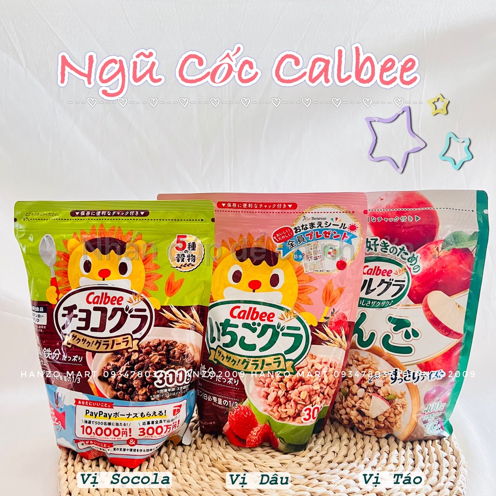 Ngũ cốc Calbee, Ngũ cốc hoa quả Calbee Nhật Bản cho bé ăn dặm