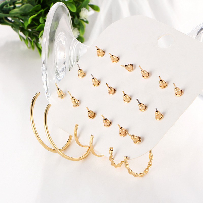 Bộ 9 đôi bông tai thời trang nhiều mẫu mã lựa chọn cho nữ