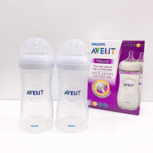 Bình sữa Philips Avent 330ml Natural Cổ Rộng Chống Đầy Hơi Chống Sặc - 1 Đổi 1 Nếu Lỗi NSX