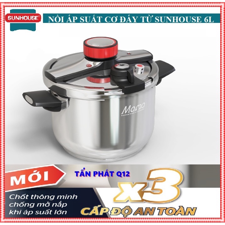 NỒI ÁP SUẤT INOX 304 ĐÁY TỪ SUNHOUSE MAMA SHG9906M