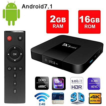 Android Tivi Box TX3 mini - 2G Ram và 16G bộ nhớ, Bluetooth, AndroidTV 9 - Phiên bản 2021 mới nhất